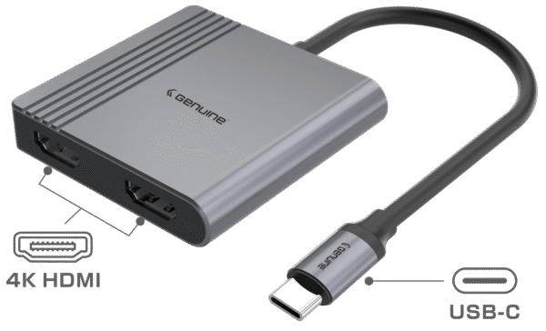 Type-C to 2*HDMI Adapter Genuine - Image 3