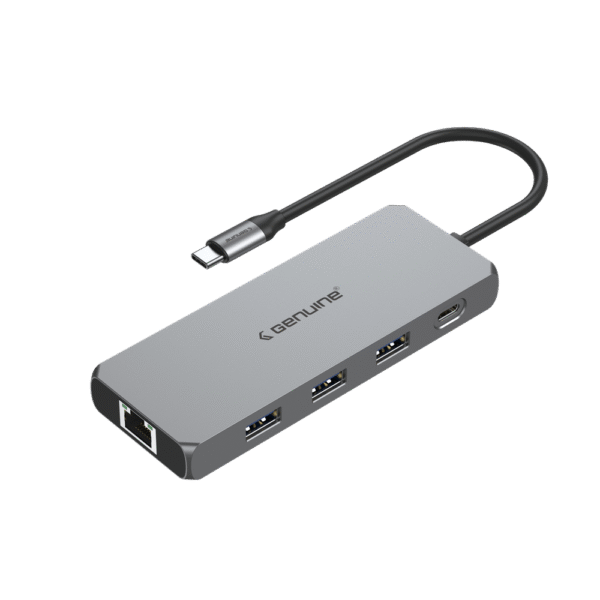 Genuine 8 in 1 Docking Station, 180mm Cable Length, Input USB Type-C 3.1, Transfer rate up to 5Gbps, Fast Charging up to 60W, 1 Year Warranty | GN-DC48G