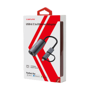 Genuine Type C / A to RJ 45 Adapter, 180mm Cable Length, Input USB-A + C 3.0, Black/Customized, 1 Year Warranty | GN-HC31C