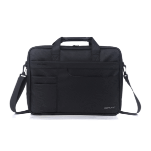 Genuine Executive Topload Laptop Bag, Fits up to 16” Laptops, Premium Polyester Material, Water-Resistant Fabric, Dual Main Compartments, Carry Strap, Black, 1 Year Warranty | GN-B200904BK