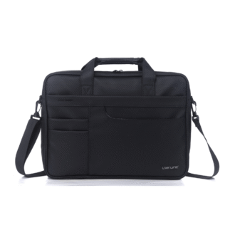 Genuine Executive Topload Laptop Bag, Fits up to 16” Laptops, Premium Polyester Material, Water-Resistant Fabric, Dual Main Compartments, Carry Strap, Black, 1 Year Warranty | GN-B200904BK