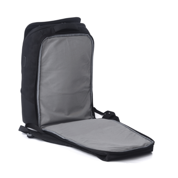 Genuine Trend Laptop Backpack, Fits up to 16” Laptops, High-Quality Polyester, Water-Resistant Build, Type-C USB Port, Carry Strap, Clean Front Design, Black, 1 Year Warranty | GN-B230642BK - Image 4