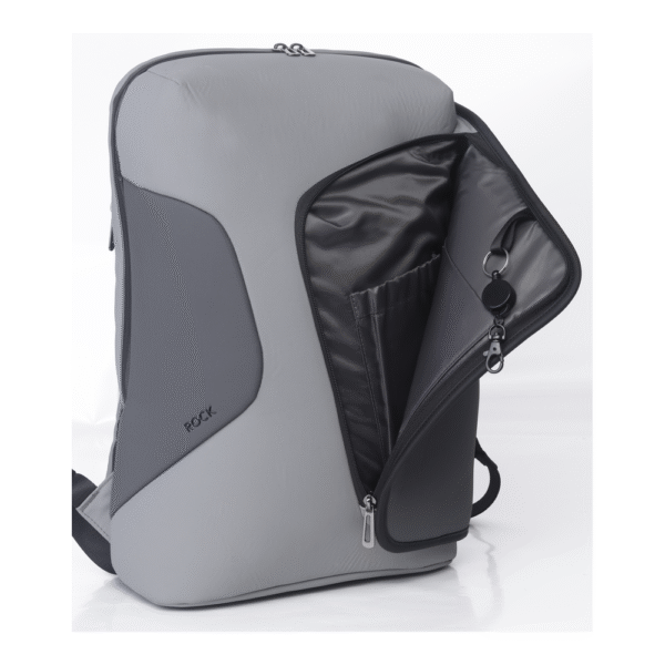 Genuine Rock Laptop Backpack, Fits up to 16” Laptops, High-Quality Polyester, Water-Resistant Fabric, Carry Strap, Grey, 1 Year Warranty | GN-B230817GR - Image 6