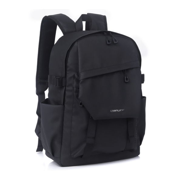 Genuine DesertHunter Laptop Backpack, Fits up to 15.6” Laptops, Durable Polyester Build, Water-Resistant Fabric, All-Black Zipper Pullers, Carry Strap, Black, 1 Year Warranty | GN-B230963BK - Image 3