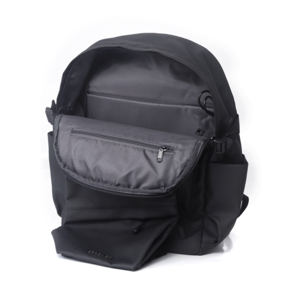 Genuine DesertHunter Laptop Backpack, Fits up to 15.6” Laptops, Durable Polyester Build, Water-Resistant Fabric, All-Black Zipper Pullers, Carry Strap, Black, 1 Year Warranty | GN-B230963BK - Image 5