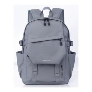 Genuine DesertHunter Laptop Backpack, Fits up to 15.6” Laptops, Durable Polyester Build, Water-Resistant Fabric, All-Black Zipper Pullers, Carry Strap, Grey, 1 Year Warranty | GN-B230963GR