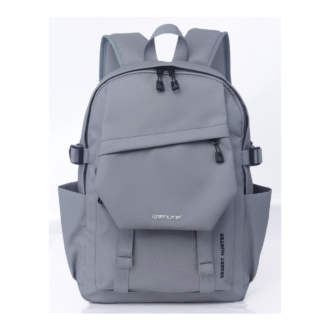 Genuine DesertHunter Laptop Backpack, Fits up to 15.6” Laptops, Durable Polyester Build, Water-Resistant Fabric, All-Black Zipper Pullers, Carry Strap, Grey, 1 Year Warranty | GN-B230963GR