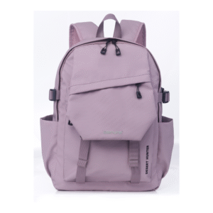 Genuine DesertHunter Laptop Backpack, Fits up to 15.6” Laptops, Durable Polyester Build, Water-Resistant Fabric, All-Black Zipper Pullers, Carry Strap, Purple, 1 Year Warranty | GN-B230963PL