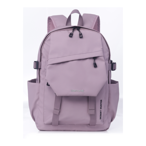 Genuine DesertHunter Laptop Backpack, Fits up to 15.6” Laptops, Durable Polyester Build, Water-Resistant Fabric, All-Black Zipper Pullers, Carry Strap, Purple, 1 Year Warranty | GN-B230963PL