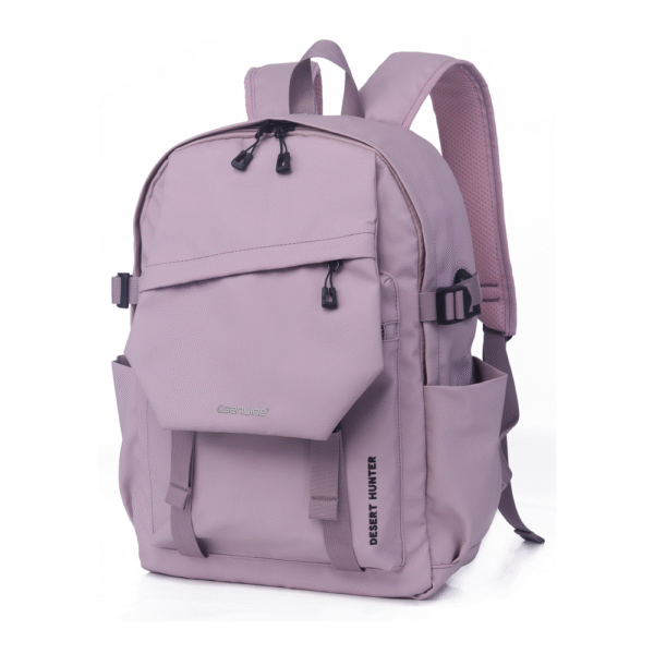 Genuine DesertHunter Laptop Backpack, Fits up to 15.6” Laptops, Durable Polyester Build, Water-Resistant Fabric, All-Black Zipper Pullers, Carry Strap, Purple, 1 Year Warranty | GN-B230963PL - Image 2