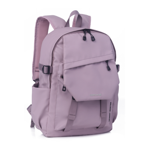Genuine DesertHunter Laptop Backpack, Fits up to 15.6” Laptops, Durable Polyester Build, Water-Resistant Fabric, All-Black Zipper Pullers, Carry Strap, Purple, 1 Year Warranty | GN-B230963PL - Image 3