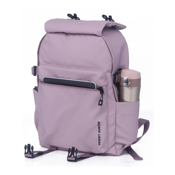 Genuine DesertHunter Laptop Backpack, Fits up to 15.6” Laptops, Durable Polyester Build, Water-Resistant Fabric, All-Black Zipper Pullers, Carry Strap, Purple, 1 Year Warranty | GN-B230963PL - Image 4