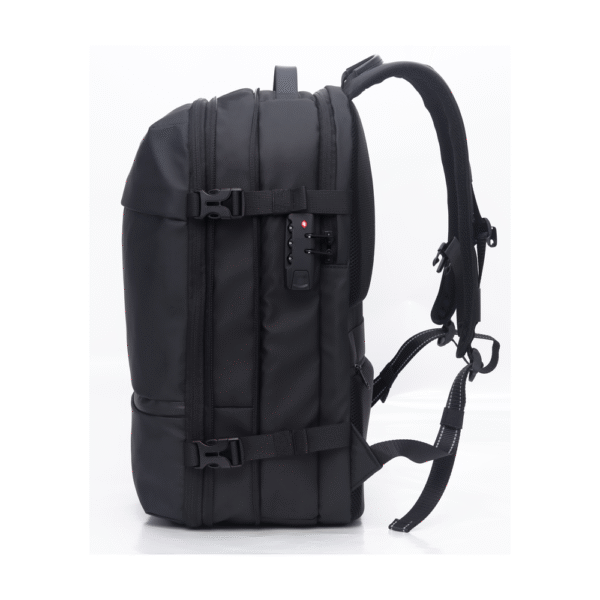 Genuine Vacuum Laptop Backpack with Pump, Fits up to 17” Laptops, Water-Resistant Fabric, Expandable Design, PVC Top Pocket, Cool Bottle Pocket, Vacuum Clothes Compartment, Digital Lock with 1200mAh Lithium Battery, Black, 1 Year Warranty | GN-B240611BK - Image 6
