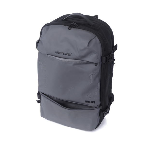 Genuine Vacuum Laptop Backpack with Pump, Fits up to 17” Laptops, Water-Resistant Fabric, Expandable Design, PVC Top Pocket, Cool Bottle Pocket, Vacuum Clothes Compartment, Digital Lock with 1200mAh Lithium Battery, Grey, 1 Year Warranty | GN-B240611GR - Image 7