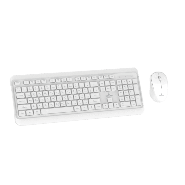 Genuine GN-KM232W Wireless English & Arabic Keyboard & Mouse Combo, Full-Size Slim Keyboard with Removable Keycaps, Power Saving Function, Low Power Indicator, 1000 DPI Optical Mouse with Ergonomic Design, White, 1 Year Warranty | GN-KM232W - Image 5
