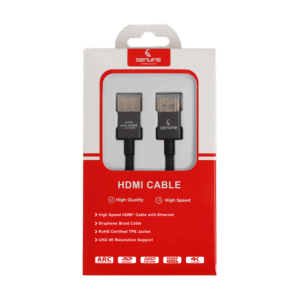 Genuine HDMI To HDMI Slim Cable, Version 2.0, Cable Length 1.8M, Supports 4K@60Hz, 1 Year Warranty | GN-HD1.8M2.0V-SB
