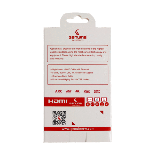 Genuine HDMI To HDMI Slim Cable, Version 2.0, Cable Length 1.8M, Supports 4K@60Hz, 1 Year Warranty | GN-HD1.8M2.0V-SB - Image 2