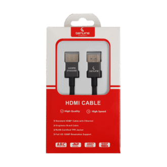Genuine HDMI To HDMI Slim Cable, Version 1.4, Cable Length 5M, Supports 1080p, 1 Year Warranty | GN-HD5M1.4V-SB