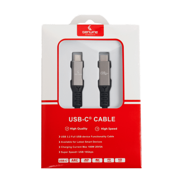 Genuine USB4 Type-C to C Cable, Cable Length 3M, 240W, 40Gps Data Transfer Speed, Aluminium Gray, 1 Year Warranty | GN-USB4-3M-AL