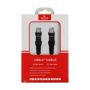 Genuine USB 3.2 Gen2 Cable, Cable Length 3M, 100W, 10Gps Data Transfer Speed, Black, 1 Year Warranty | GN-USBC3M-BK