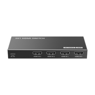 Genuine 3x1 HDMI Switch, 4k@60Hz Resolution Support, IR Remote Control Supported, 1 Year Warranty | GNAV-301HDR
