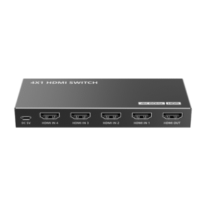 Genuine 4x1 HDMI Switch, 4K@60Hz Resolution Support, IR Remote Control Supported, 4 Input Displays To 1 Output Display, 1 Year Warranty | GNAV-401HDR