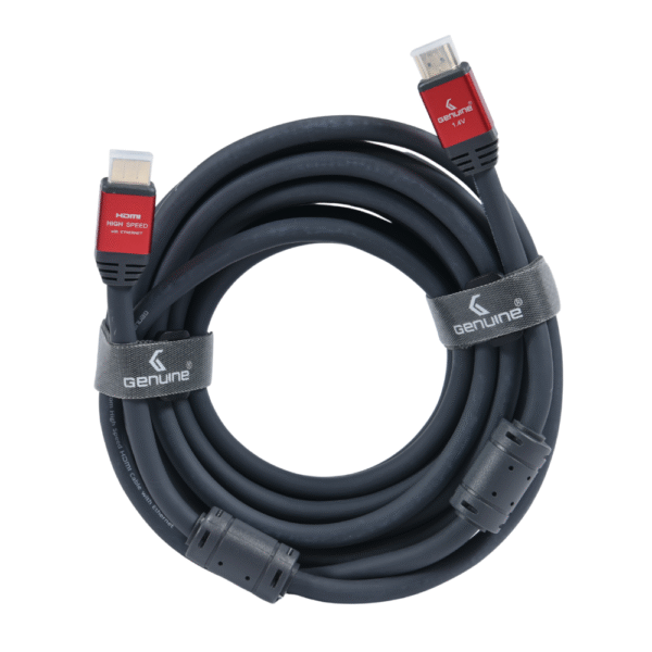 Genuine HDMI To HDMI Cable, Version 1.4, Supports 1080p, Cable Length 10M, 2 x Ferrite Cores, 1 Year Warranty | GNHD10M14V - Image 2