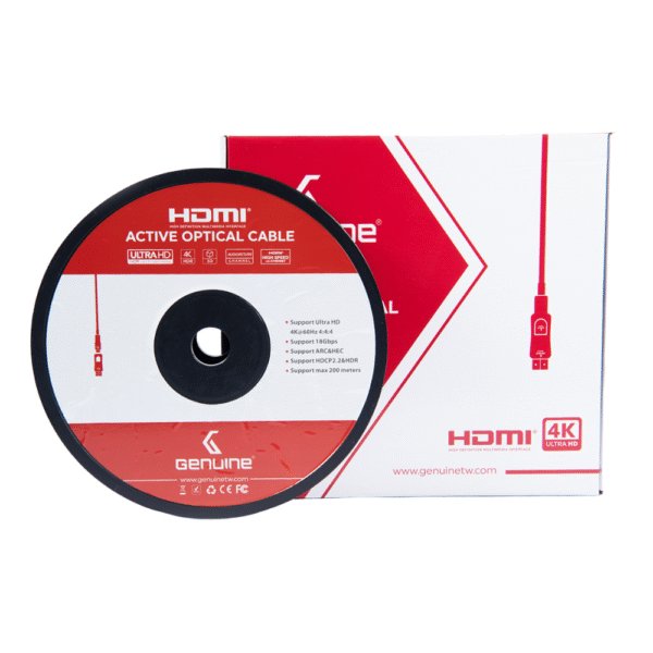 Genuine HDMI To HDMI Fiber Optic Cable, Version 2.0, Supports 4K, Cable Length 100M, 1 Year Warranty | GNHDFO100M20V - Image 2