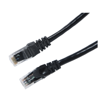Genuine CAT6 Patch Cord Cable, 0.5M Length, Supports Gigabit Ethernet (1000 Base-T), 250MHz Bandwidth, Black, 1 Year Warranty | GNPC-C6UBLK-05