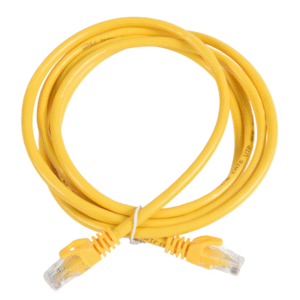 Genuine CAT6 Patch Cord Cable, 2M Length, Supports Gigabit Ethernet (1000 Base-T), 250MHz Bandwidth, Yellow, 1 Year Warranty | GNPC-C6UYLW-2
