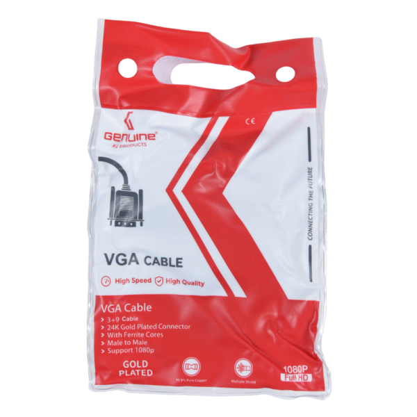Genuine VGA To VGA Cable, Supports 1080p, Cable Length 20M, 1 Year Warranty | GNVG20M15PMM - Image 2