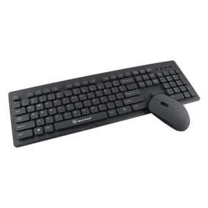 Genuine Wireless Keyboard & Mouse Combo, 2.4GHz Nano Receiver, Up to 10m Range, Arabic & English, Grey, 1 Year Warranty | GN-KM232WGR