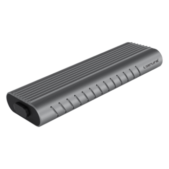 Genuine External SSD Case, USB-C 3.1 Gen 2, 10Gbps Transmission Speed, NVMe M.2 (2230/2242/2260/2280), Aluminum Alloy, Black, 1 Year Warranty | GN-SC40C