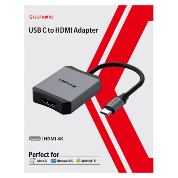 Genuine USB-C to HDMI Adapter, 4K60Hz Resolution Support, 1 Year Warranty | GN-TC41C-C5 - Image 2