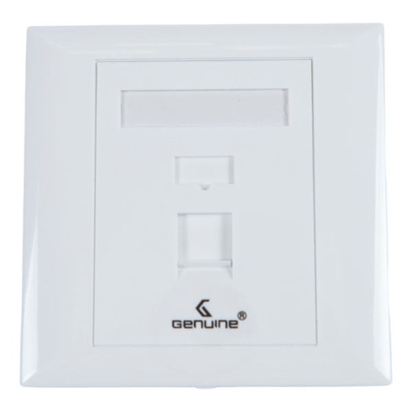 Genuine Single Face Plate, 86 Type Standard, High-Quality Engineering Plastic, White, 1 Year Warranty | GNFP-KB31RJK-W