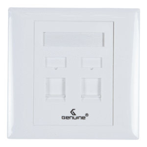 Genuine Double Face Plate, 86 Type Standard, High-Quality Engineering Plastic, White, 1 Year Warranty | GNFP-KB32RJK-W