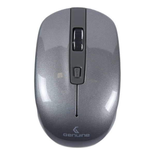 Genuine M7097 GR Wireless Mouse, 1200 DPI Optical Sensor with Precise Tracking, Ergonomic Design, USB 2.0, Compatible with Windows, Mac OS & Linux, Grey, 1 Year Warranty | M7097-GR