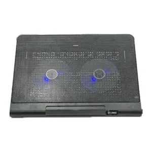 G-MAX Notebook Cooler, 2 x Fans, ABS Plastic, Iron Net, Black, 1 Year Warranty | GM-GMX-008