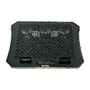 G-MAX Gaming Notebook Cooler, Compatible with 10-17" Laptops, Height & Angle Adjustable, LCD Display, USB Ports, Black, 1 Year Warranty | GM-GMX-A19-BLK